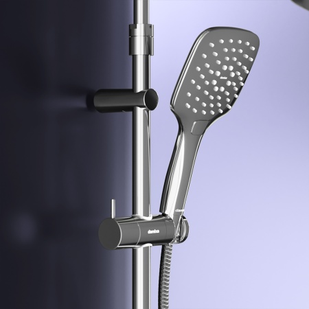 DX218092000 Option, душевая система с ТМС для душа: верхний душ 230*230мм, ручной душ 120мм, 3 режим