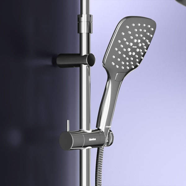 DX218092000 Option, душевая система с ТМС для душа: верхний душ 230*230мм, ручной душ 120мм, 3 режим