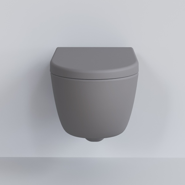 Сиденье д/унитаза Ambassador Abner 102T20301 (толстое) МАТОВОЕ СЕРОЕ