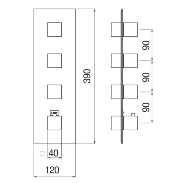 Термостат для ванны Nobili Seven WE00104/QCR