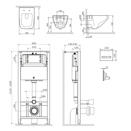 IS450A38.50A1700 Инст с клав Touchless Pro стекло, чёр с подв унит Inspire V2.0 FlashClean с сид м/л