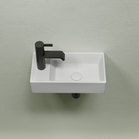 CN6051RMW Умывальник подвесной прямоугольный (чаша справа, отверстие под смеситель слева) цвет белый