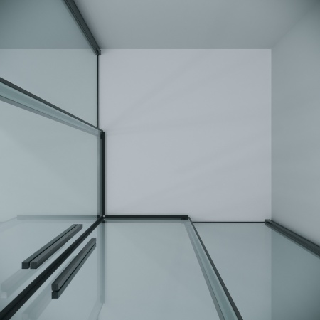 Душ.ограждение 300.K33.01.9090.42.00 Galaxy (90*90*195) квадрат,раздвиж,графит сатин,стекло прозрач