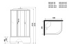 Душ.каб. NG-2510-14L (1200х800х2150) высокий поддон(40см) стекло ТОНИРОВАННОЕ 4 места