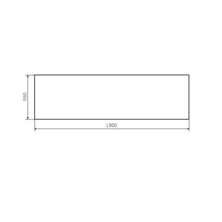 W90A-150-070W-P1 Gem, панель фронтальная для ванны A1 150х70см