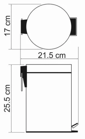 Ведро для мусора WasserKraft 3L K-633