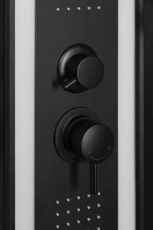 Душ.каб. NG-6902-01GD BLACK (1000х1000х2200) низкий поддон(16 см) стекло ТОНИРОВАННОЕ, 4 места