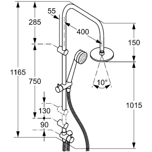 Душевая стойка Kludi Zenta 660900500
