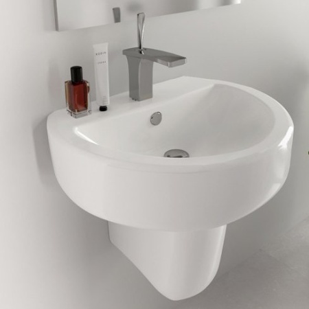 Полупьедестал для раковины Sanita Luxe Best S1 BSTSLSP01, подвесной, белый, фаянс, 19x31 см