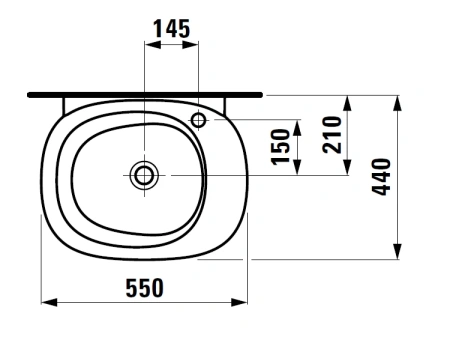 Полупьедестал Mimo черный 8.1955.1.016.000.1 Laufen