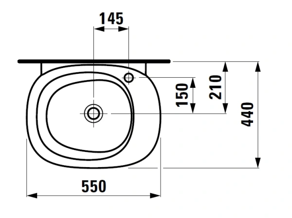 Полупьедестал Mimo черный 8.1955.1.016.000.1 Laufen