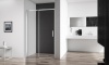 Душевая дверь BelBagno "ACQUA", нержавеющая сталь, прозрачное стекло