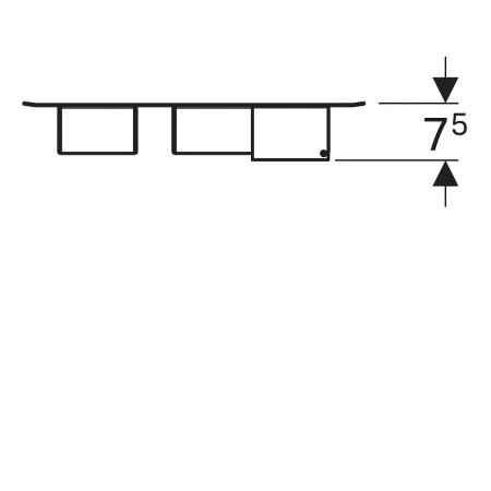 Комплект магнитной доски Geberit Acanto 500.649.01.2 Белый матовый