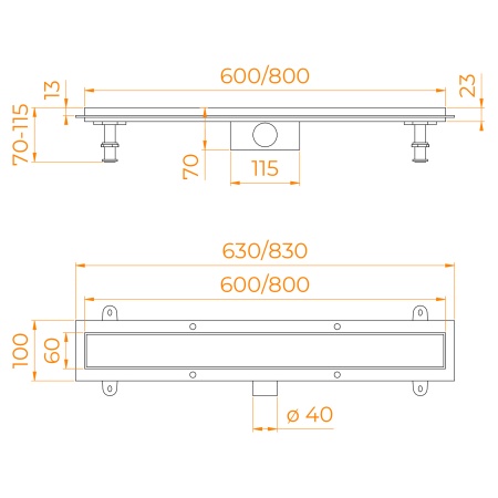 Душевой трап RGW SDR-34
