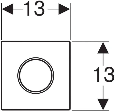 Ручной пневмопривод смыва для писсуара GEBERIT Sigma10 HyTroniс 116.015.JQ.1