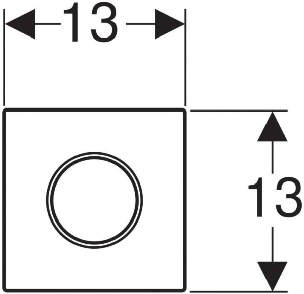 Ручной пневмопривод смыва для писсуара GEBERIT Sigma10 HyTroniс 116.015.JQ.1