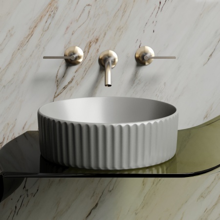 CN6057MH Умывальник чаша накладная круглая (цвет Антрацит Матовый) Element 360*360*115мм