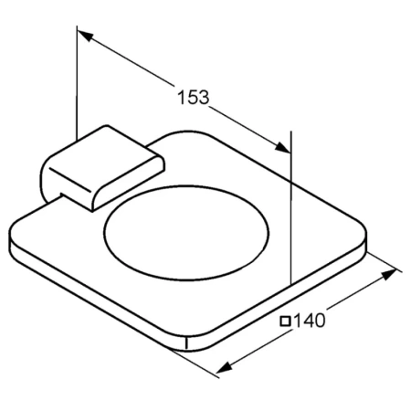Мыльница Kludi 4998505, хром, прямоугольная, настенная, белая