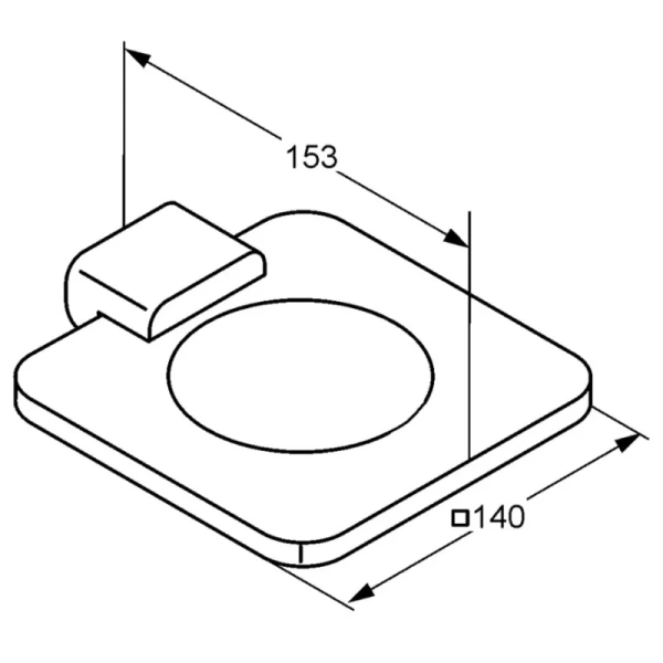 Мыльница Kludi 4998505, хром, прямоугольная, настенная, белая