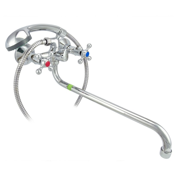 ELEANTI Для ванны двуручный, длинный S-излив 35 см, Арт. 0402.895