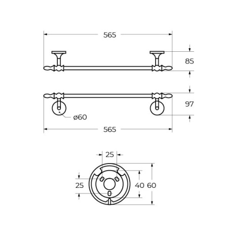 Полотенцедержатель ART&MAX BOHEMIA AM-E-4224-Do
