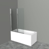 Душевая шторка на ванну BelBagno UNO-V-2-110/150-C-Cr