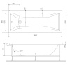 W93A-180-070W-R Gem каркас для ванны 180х70 см