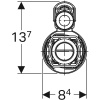 Сливная арматура Geberit Typ 290 282.303.21.2 Хром