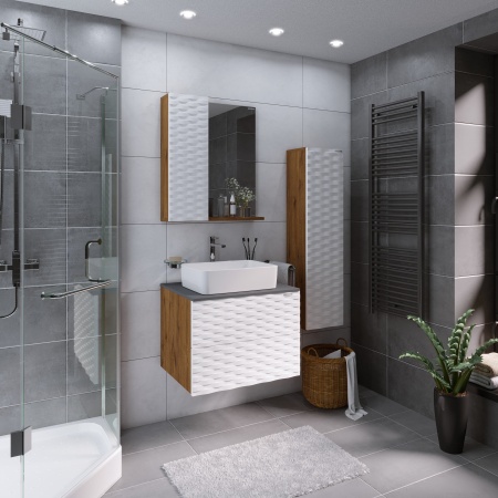 Пенал подвесной "АЛЬБА-30 см" универсальный веллингтон/белый