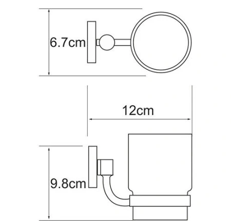 Подстаканник одинарный WasserKraft Rhein K-6228