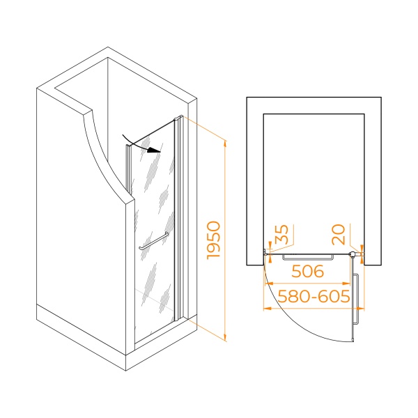 Душевая дверь RGW PA-103B