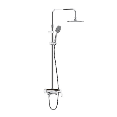 977730000 ДС Jupiter со смесителем полкой: верхний душ, ручной душ., штанга варио, хром