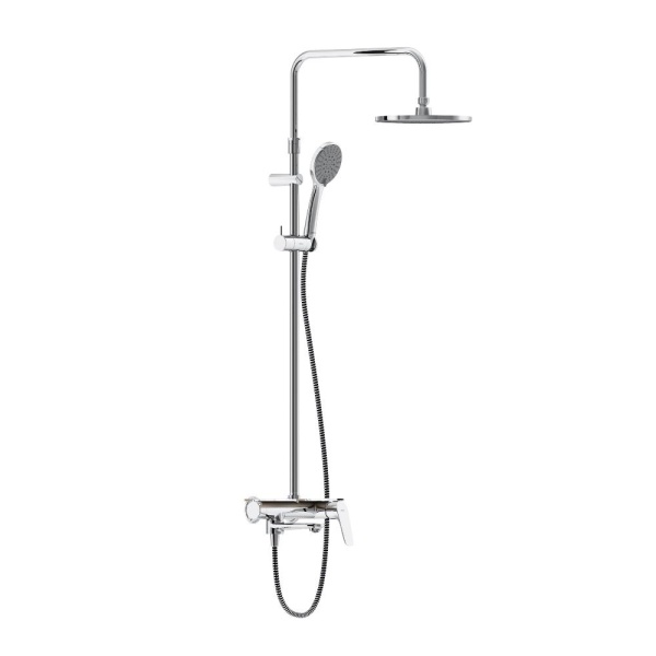 977730000 ДС Jupiter со смесителем полкой: верхний душ, ручной душ., штанга варио, хром