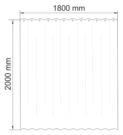 Штора для ванной WasserKraft Lopau SC-60101
