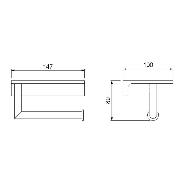 Держатель туалетной бумаги Timo Saona 13043/18 Черное золото