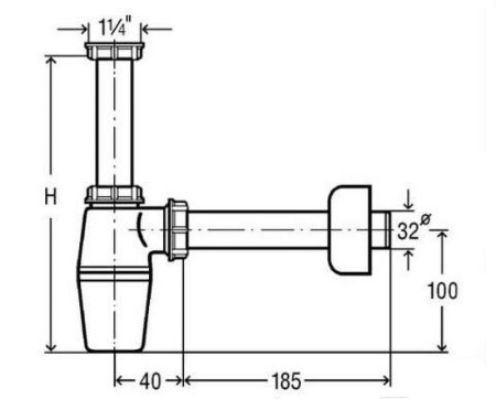Сифон для раковины Viega 108694 Белый