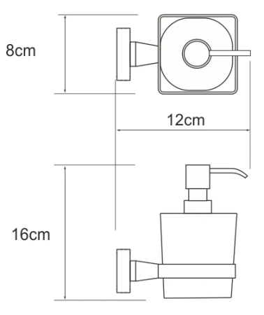 Дозатор для жидкого мыла WasserKraft Dill K-3999