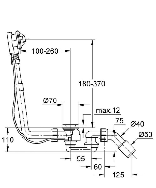 Слив-перелив Grohe Talento 28939000 полуавтомат Белый