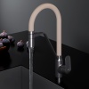 F8007826 Like, смеситель для кухни с каналом для питьевой воды и гибким изливом, черн., бежевый изли