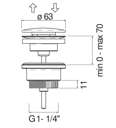 Слив для раковины Nobili AV00110/11RCP