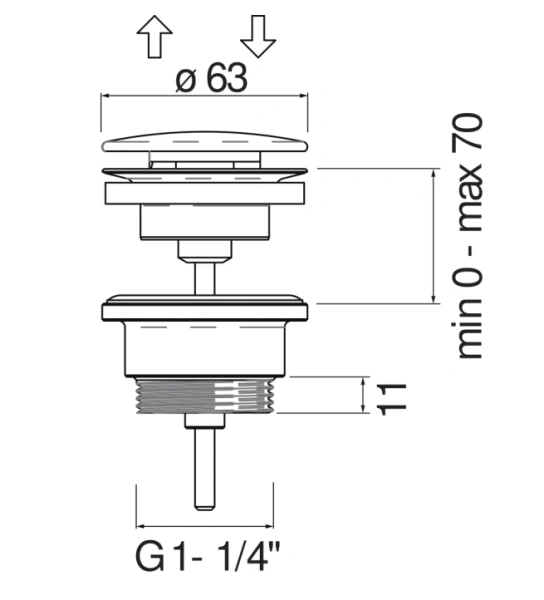 Слив для раковины Nobili AV00110/11RCP