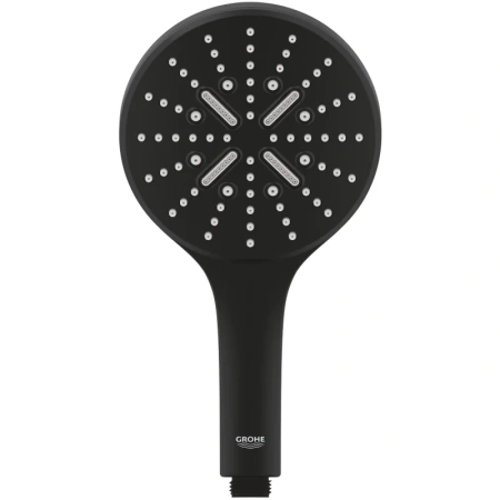 Душевая лейка Grohe Rainshower SmartActive 22127KF0 130 мм, 3 режима, черный матовый