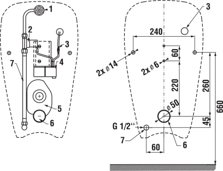 Писсуар Jika Golem Sensor Antivandal 4307.0.000.483.1
