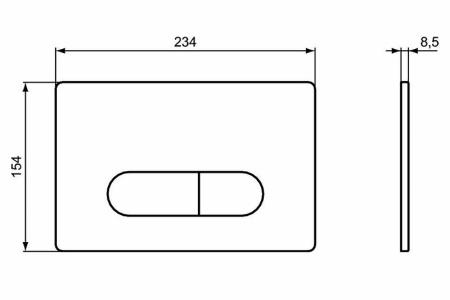 Клавиша смыва Ideal Standard Oleas M1 R0117AA Хром