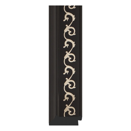 Зеркало напольное с гравировкой  EVOFORM  в багетной раме чёрный ардеко, 110х199 см, BY 6348