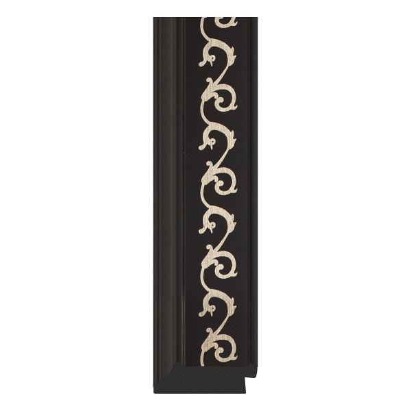 Зеркало напольное с гравировкой  EVOFORM  в багетной раме чёрный ардеко, 110х199 см, BY 6348