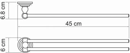 Полотенцедержатель WasserKraft Isar K-7331