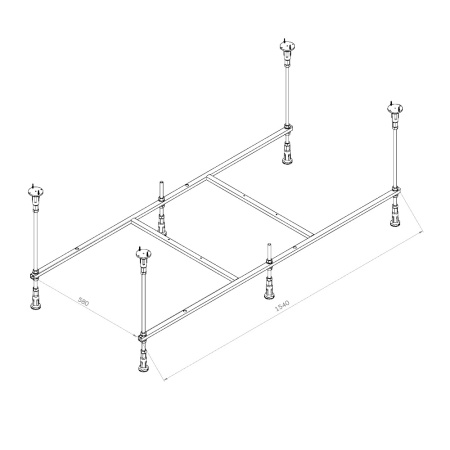 W94A-160-070W-R X-Joy Каркас для ванн 160х70