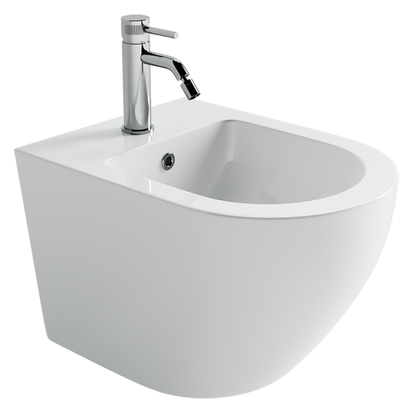 CN11002 Подвесное биде Uno, 1 отверстие под смеситель, с крепежом для полностью скрытого монтажа, цв