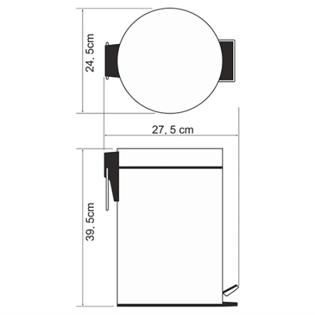Ведро для мусора WasserKraft 12L K-612